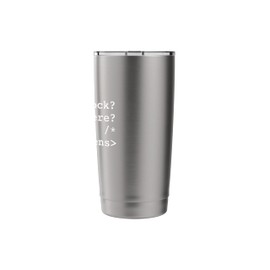 Hacker Funny Hacking SQL Injection Cybersecurity Coder Joke Stainless Steel Insulated Tumbler