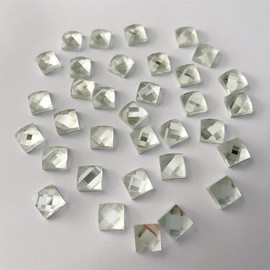 NUO RUI 100 Pcs Mirror Mosaic Tiles, Mini Square Mirrors for Arts Crafts Projects (Silver)