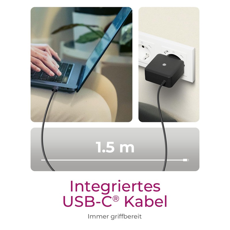 ICY BOX 65 W USB-C Charger, PD 3.0 Charger, 65