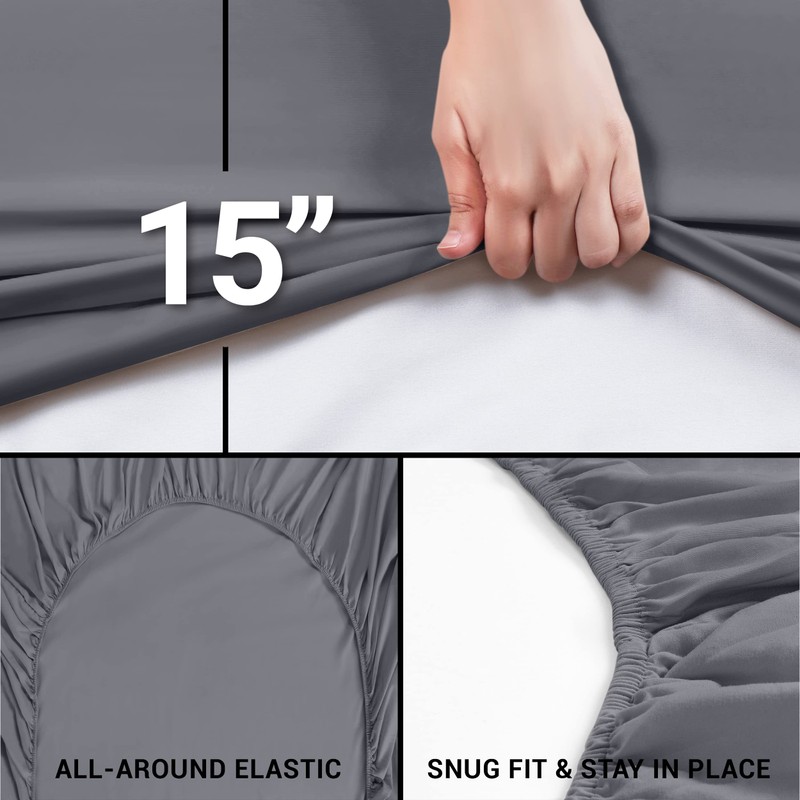 Utopia Bedding Fitted Sheet - Soft Brushed Microfiber - Deep