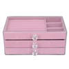 Acrylic Jewelry Organizer 3 Drawers Storage Box Transparent Jewelry Display