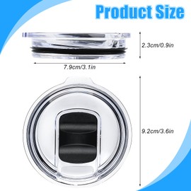2pcs 20 oz Tumbler Lid for Yeti, Magnetic Slider Replacement Lids Compatible for Yeti 20 oz Tumbler, 10/24 oz Mug and 10 oz Lowball, Spill Proof Cup Lids, BPA Free