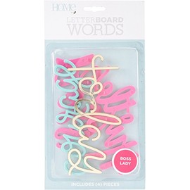 American Crafts 4 Piece palabra Pack Boss Lady Die Cuts with a view letterboards