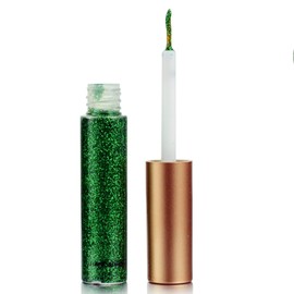 Coloured Glitter Eyeliner Liquid，Green Glitter Liquid Eye Liner, Waterproof Eyeliner Long-Lasting Glitter Liners, Silver Gold Pink Green Colourful Eyeliner for Eye Makeup, Green