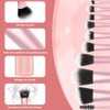 15 Piezas Brochas para Maquillaje con 10 Brochas, 2 Esponjas,