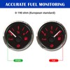 52mm 2" 0-190 ohm Fuel Gauge for Boat 12V/24V Analog