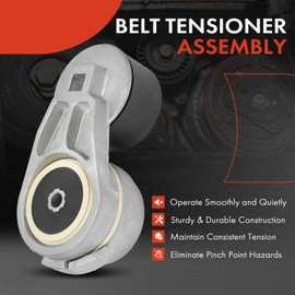A-Premium Belt Tensioner Assembly with Pulley Compatible with Dodge Ram 2500 3500 2003-2010, Ram 4500 5500 2008-2010 & Ram 2500 3500 4500 5500 & Sterling Truck Bullet 45 55 & Autocar LLC.