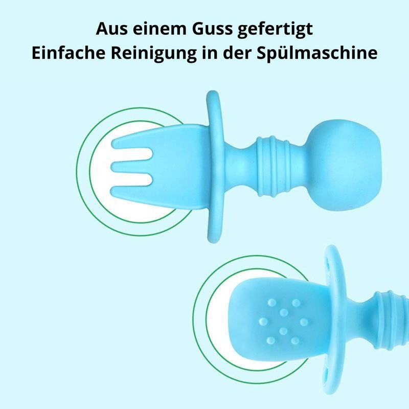 Baby Esslernbesteck | Baby Beißspielzeug - Set aus Baby Löffel