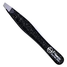ProMax Eyebrow Tweezers -Professional Stainless Steel Slanted Tip Tweezer - The Best Precision Eyebrow Tweezers for Your Daily Beauty Routine,with Attractive and Beautiful Colours (Black)
