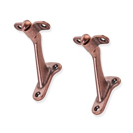 ZAUYX 2 Pack 3 Inch Hand Rail Bracket Antique Copper Stair Brackets Heavy Duty Handrail Brackets for Stairways Handrail Staircase Bracket