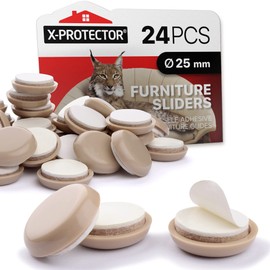Furniture Sliders 24pcs 25mm X-PROTECTOR – Furniture Glides Carpet Sliders – Best Furniture Moving Pads – Premium Chair Leg Floor Protectors – Slide Effortlessly with Chair Pads & Protect Your Floor!