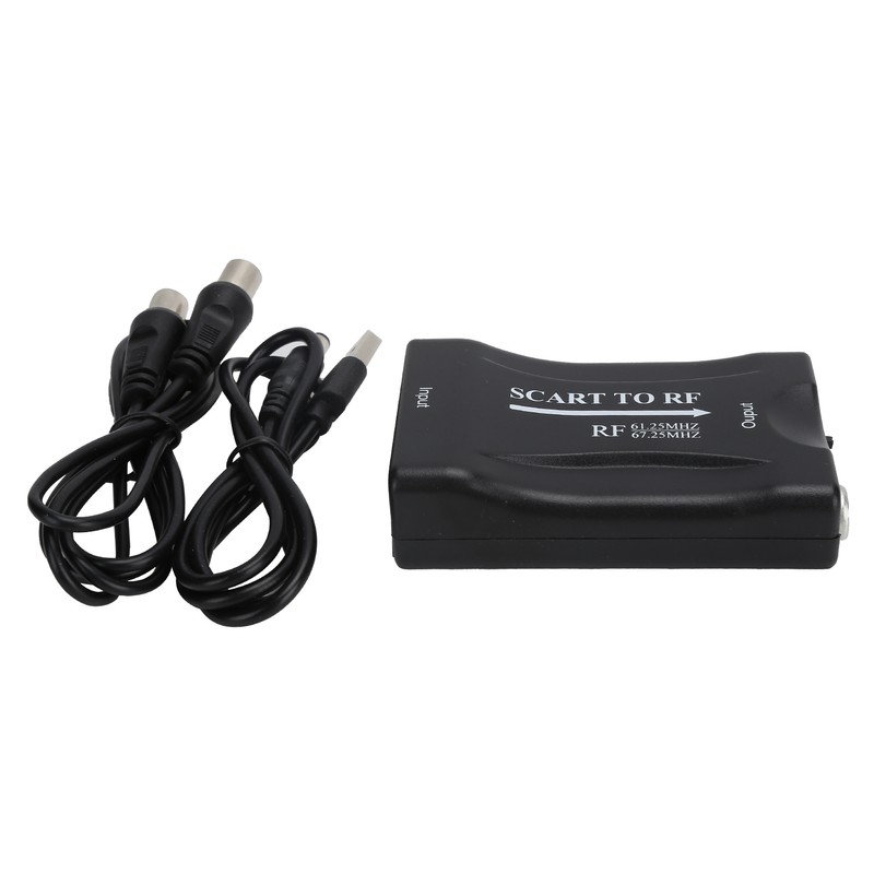 SCART to RF Converter Video Adapter RF 61.25mHz/ 67.25mHz Output