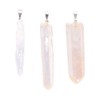 ROCKING GIFTS Mineral Lemurian Quartz Laser Tip Energy Healing Pendant