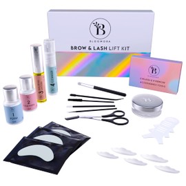 Lash Lift Kit & Eyebrow Lamination Kit, 2-in-1 Solution, At Home Brow Lamination Kit, Beginner/Professional, Eyelash Lift Kit, Lasts 6-8 Weeks, 15 Applications, DIY Brow + Lash Perm Kit