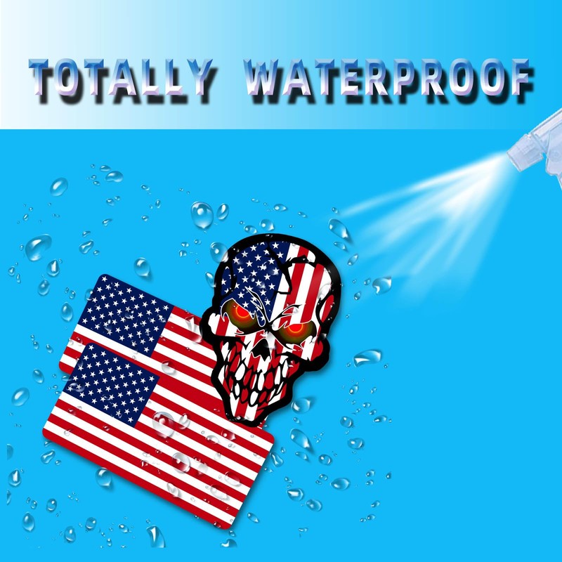 6pcs Reflective American Flag Hard Hat Stickers, Red Ops Decals