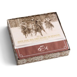 DaySpring - Give God All The Glory in Heaven - Simplified Cowboy Version 18 Christmas Boxed Cards (J3160)