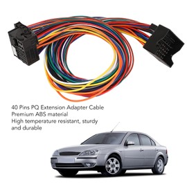 LOCADENCE 40 Pins Car Radio Wire Cable, Universal Stable Performance Auto Car Radio Adapter Cable Harness Wire for Car Radio Model with PQ Plug (60CM)