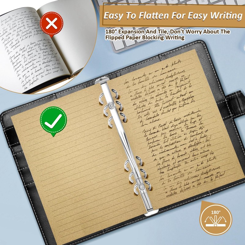 A5 Refill Paper Lined Paper, 3 Pieces, 6 Holes Ring