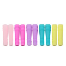 10 Pieces Silicone Scissor Cover Round Scissor Cap Scissor Sleeve Scissor Protective Sleeve Scissor Protector Scissor Tip Protector for Dead Skin Scissor Nail Cuticle Scissor, Multicolor