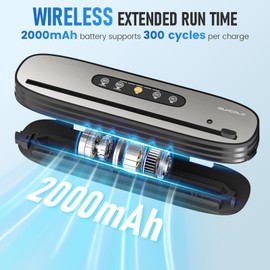 Vacuum Sealer, Portable Food Saver Machine with Dry/Moist Modes, Rechargeable Design, Child Lock & Built-in Cutter - Ideal Food Vacuum Sealer Machine for Kitchen Storage,Christmas gift.