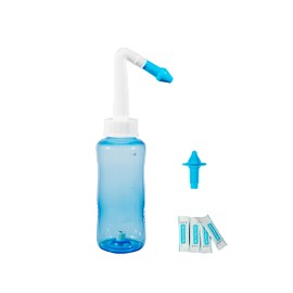Zenzara Nose Shower Set 300 ml Including 10 x Nasal Rinse Salt for Nose Cleaning and Nasal Rinse for Colds, Allergy or for Prevention of Diseases