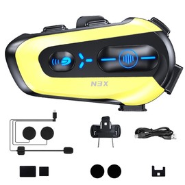 ORZDOTMN Motorcycle Helmet Bluetooth Headset, Dual 300m intercom, Bluetooth 5.3 Headphone, Smart Noise Reduction, HiFi Level Sound Quality, IP56 Waterproof, Compatible with All Helmets