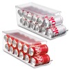 Set of 2 Stackable Refrigerator Organizer Bins Pop Soda Can