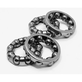 IBK Gabbietta a Sfere per Movimento Centrale 1/4" Bici, 4 Pezzi, Cuscinetto a Sfera per Biciclette, 4X Cuscinetti Gabbia Rotazione a 9 Sfere