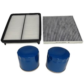 26300-35503 Engine & Cabin Air Filter & 2 Pack Oil Filters Fit for Hyundai
