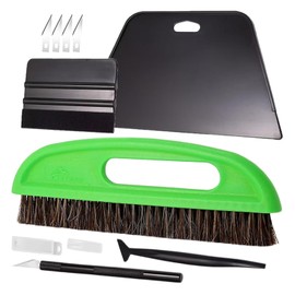 Wallpaper Tool Kit, Multi-Function Smoothing Tool Set, Wallpaper Smoothing Tool with Big Smoothing Squeegee, Felt Scraper, Craft Cutters and Wallpaper Brush for Car Wrap