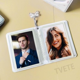 TVETE Photo Card Album Book Photo Album Mini Album 40 Pocket Waterproof Photo Album Photo Card Holder Book Business Card for Image Collection Card Collection Idol Photo 9.6*6.5CM