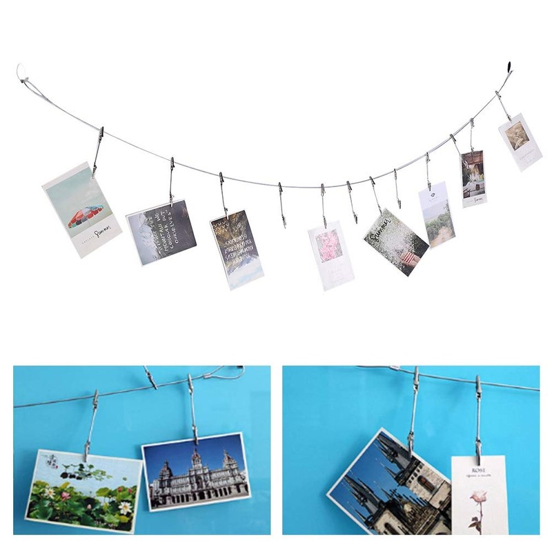 61.3inch Steel Wall Hanging Photo Display Cable Wire Rod String