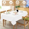Incisite 2 Pack White Tablecloth, 259x147cm(58.7x102In) Polyester Table Cover for