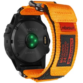 Military Watch Band Compatible with Garmin, 20mm Wide Hoop and Loop Nylon Quick Fit Strap for Fenix 8 43mm /7S/7S Pro/6S/6S Pro/6S Sapphire/5S/5S Plus, Instinct 2S, Descent MK1S/2S, D2 Delta S, Approach S70-42mm