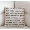 Swono You are My Sunshine Farmhouse Pillow, Song Lyrics Presents,