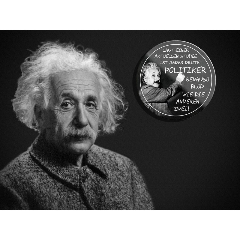 schilderkreis24 Funny Albert Einstein Quote "Laut Einer Studie Politker" Magnet