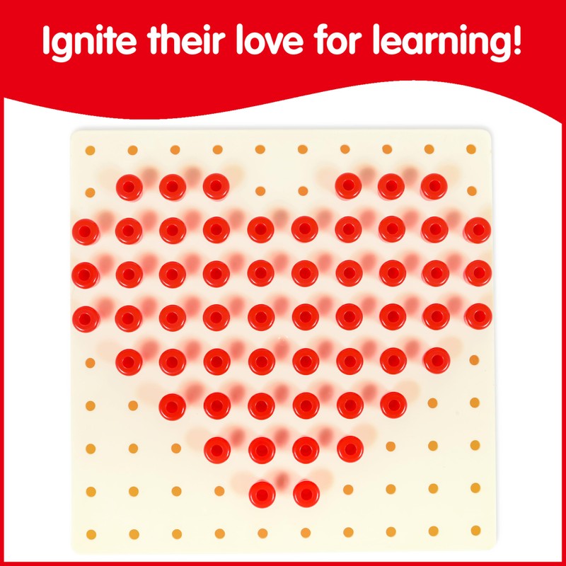 edxeducation Pegs and Peg Board Set | 1,000 Pegs and