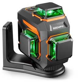 GOCHIFIX Nivel láser 360 autonivelante de línea verde herramienta de nivel láser de pared receptor de soporte de succión de 100 pies línea láser para 