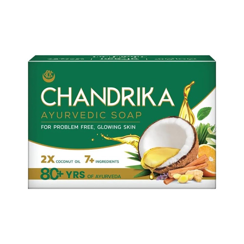 Chandrika Ayurvedic Soap 2.62-Ounce Unit (Pack of 12)
