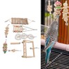 8pcs Parrot Chewing Toy Shredding Foraging Toys Climbing Ladder Cage