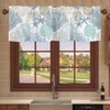 Coral Valance for Windows Starfish Seashell Curtains Valances Blue Ocean