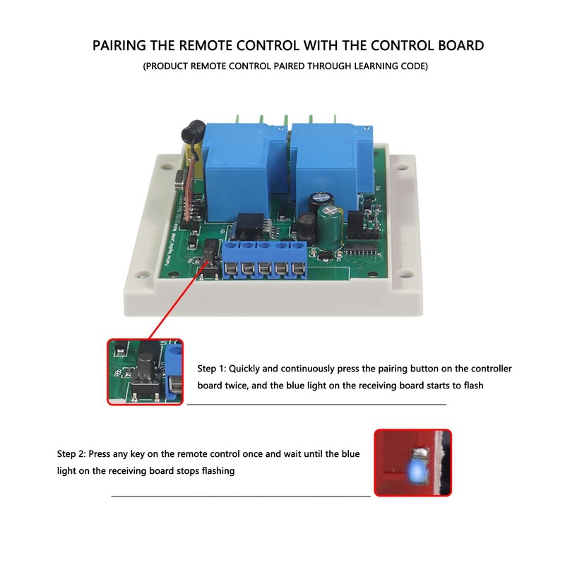 DC Motor Control Module with Remote Control, Motor Forward Reverse