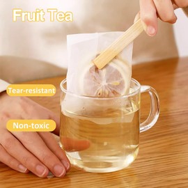 100 Pcs Cotton Muslin Drawstring Bags, Reusable Drawstring Bags for Filtering, Isolating Tea and Coffee Grounds (5 * 7 cm)