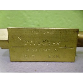 Clippard MJTV-3 3-Way Toggle Valve, Enp Steel Toggle, 1/8" NPT