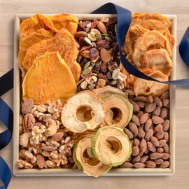 Harmony Organic Dried Fruit and Nuts on Wooden Tray