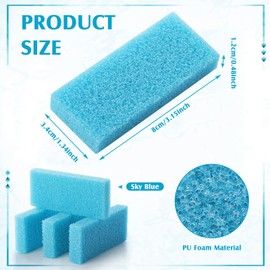 Batiyeer 100 Pcs Pumice Stone for Feet Scrubber Dead Skin Disposable Pedicure Pumice Stone Foot Shower Scrubber for Heel Cuticle Callus Remover Bath Spa (Sky Blue)