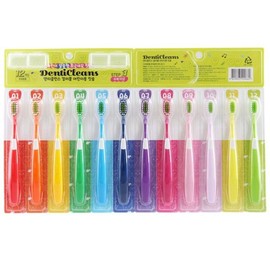 (eTV) Denticleans Colorful Ultra-Fine Bristle Children's Toothbrush Mixed Colors 12-Pack / (eTV) 덴티클린스 컬러풀 초미세모 어린이 칫솔 혼합색상 12개입