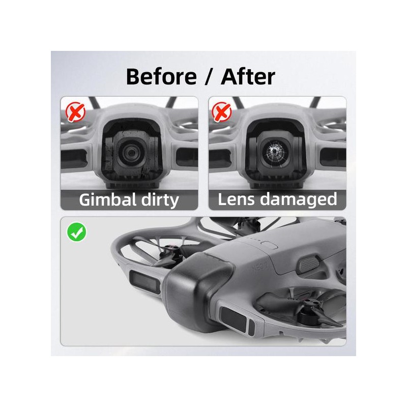 DJI Neo 2 드론용 BRDRC 렌즈 캡 보호 짐벌 락
