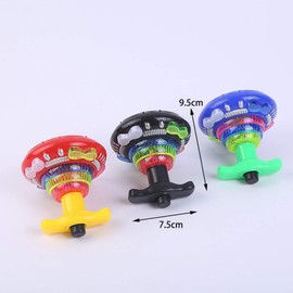 3pcs Kids Spinning Top Toy Musical Flashing Top Gyroscope Playthings for Children (Random Color)