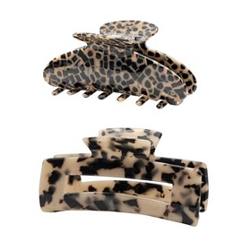 YIERSO Pinzas grandes para el pelo, pinzas para el pelo para mujer, de acetato, antideslizantes, pinzas de mandíbula de 11 cm, accesorios elegantes pa